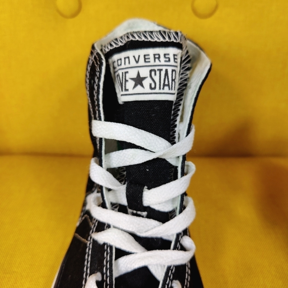 CONVERSE ONE STAR Chuck Taylor High Top Black White Sneaker Men's Shoe Size 7 - Picture 6 of 9